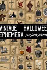 Vintage Halloween Ephemera for Junk Journals Vintage Scrapbooking Supplies and Collage Art | Mystical Stitches | Scary and Dark Shadows Cards | One Side Card Gothic Journal cover image