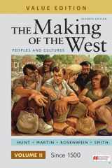 The Making of the West, Value Edition, Volume 2 Peoples and Cultures cover image