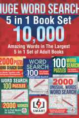 10,000 Amazing Words in The Largest 5 in 1 Set of Adult Books: Huge Word Search cover image