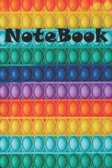 NoteBook: Poppit Notebook / 120 page lined school writing book / Fidget toy writing pad / Kids Notebook cover image