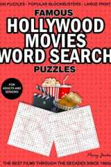 Famous Hollywood Movies Word Search Puzzles 100 Large Print Blockbuster Movies Word Searches - the Best Films Through the Decades Since 1960s for Adults and Seniors cover image