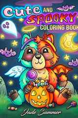 Cute and Spooky A Halloween Coloring Book for Adults and Kids with Cute Characters, Spooky Scenes, and More! cover image