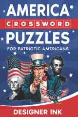 America Crossword Puzzles: PEOPLE, STATES, HISTORY, HOLLYWOOD. American Art Interior. Easy to Hard Words. ALL AGES Activity. cover image