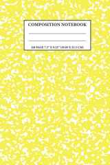 Yellow Composition Notebook: Yellow and White Marble Style Wide Ruled, Lined Paper ,9.75 X 7.5 Inch (19.05 X 23.5 Cm) ready to use for school cover image