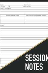 Session Notes Notebook Session Notebook for Therapists cover image