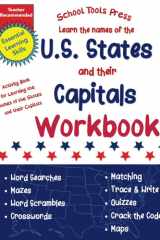 U. S. States and Capitals Workbook Activity Book for Learning the States and Capitals for Kids Grades 2-7 cover image