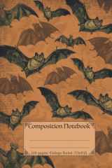 Composition Notebook: Halloween bat composition notebook. Vintage gothic style halloween notebooks for school. cover image