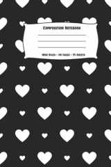 Black And White Composition Notebook: Wide-Ruled, 7.5 x 9.25 in, 110 Pages, For kids, Teens, and Adults (Composition Notebooks) cover image