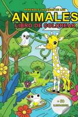 Aprende el nombre de los animales. Libro de colorear: Con el nombre de cada animal en mayúscula (Spanish Edition) cover image