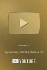 YouTube 1 Million Subscriber Play Button: Best Gift for Both Aspiring and Successful Film Makers, Youtubers and Video Content Creators.: Hard Cover (Youtube Subscriber Awards Plack/Plaque) cover image