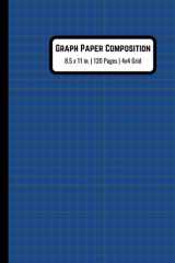 4x4 Graph Paper Composition Notebook: Quad Ruled Grid Notebook (Large, 8.5 x 11 inches) 120 pages, for Math and Science Students | Blue cover image