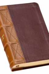 KJV Large Print Compact Bible Two-Tone Toffee/Brandy Full Grain Leather cover image