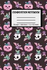 Pastel Goth Composition Notebook Wide Ruled: Cute Kawaii Japanese Notebooks for School | Halloween Themed Notebook for Teen Girls and Boys | 7.5x9.25 | 120 Lined Pages (Spanish Edition) cover image