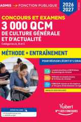 3000 QCM de culture générale et d'actualité - Méthode et entraînement - Concours 2026-2027 cover image
