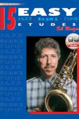 15 Easy Jazz, Blues and Funk Etudes Bass Clef Instrument, Book and Online Audio cover image