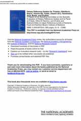 Dietary Reference Intakes for Thiamin, Riboflavin, Niacin, Vitamin B6, Folate, Vitamin B12, Pantothenic Acid, Biotin, and Choline cover image