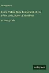 Reina Valera New Testament of the Bible 1602, Book of Matthew - en letra grande cover image