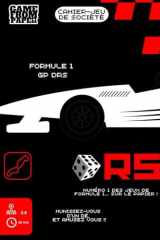 CAHIER-JEU DE SOCIETE. GAME FROM PAPER. FORMULE 1 – GP DRS: LE CAHIER-JEU QUI TRANSFORME VOTRE TABLE EN GRILLE DE DÉPART (French Edition) cover image