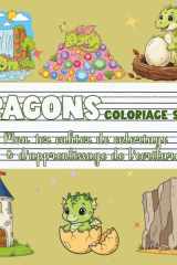 Dragons – Coloriage simple | Mon premier cahier de coloriage & d'apprentissage de l’écriture: Monde fantastique & créatures légendaires (French Edition) cover image