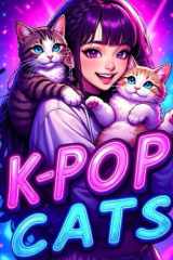 K-POP CATS - 30 coloriages de chanteurs KPOP avec leurs chats trop mignons: Livre de Coloriage Fun pour Fans de K-Pop, Anime, Manga , 30 dessins uniques pour tous (French Edition) cover image