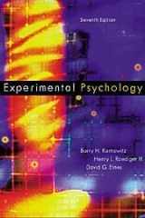 Experimental Psychology: Understanding Psychological Research (with InfoTrac) cover image