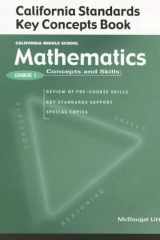 McDougal Littell Middle School Math California Standards Key Concepts Book (Student) Course 1 cover image