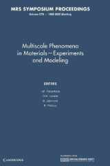 Multiscale Phenomena in Materials – Experiments in Modeling: Volume 578 (MRS Proceedings) cover image