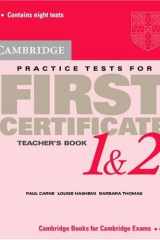 Cambridge Practice Tests for First Certificate 1 and 2 Teacher's book cover image