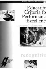 Education Criteria for Performance Excellence Baldrige National Quality Program 2000 cover image
