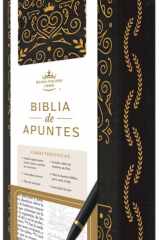 Biblia de Apuntes RVR 1960 TD, Negro y Oro (Edición Cantos Pintados) / Spanish Journaling Bible RVR 1960 HC Black and Gold cover image
