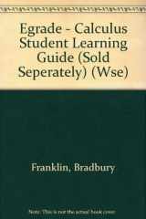 eGrade Student Learning Guide for Calculus cover image