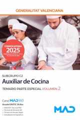 Cuerpo de Servicios Auxiliares (subgrupo C2) de la Generalitat Valenciana. Escala Auxiliar de Cocina. Temario Parte Especial volumen 2 cover image