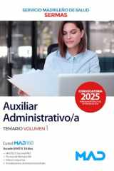 Auxiliar Administrativo/a del Servicio Madrileño de Salud. Temario volumen 1 cover image