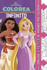 Princesas. Colorea infinito: 6 metros de imágenes para colorear cover image