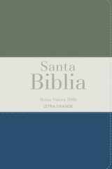 Biblia Rvr 1960 Letra Grande Tamaño Manual Tricolor Verde Oscuro Crema Turquesa Oscuro Con Cierre E Índice (Bible Rvr 1960 Large Print Handsize Leatherlike Tricolor Dark Green Cream Turquoise Indexed with Zipper (Spanish Edition) cover image