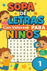 Sopa de Letras con Valores Pra Ninos - Aprender jugando con valores: Sopa de letras educativa para niños de 4 a 8 años cover image