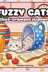Fuzzy Cats, Cahier de Coloriage Cosy: Chats mignons et scènes cosy à colorier, Détente, créativité et anti-stress pour ados et adultes (French Edition) cover image