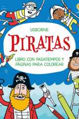 Piratas - Libro con pasatiempos y páginas para colorear cover image