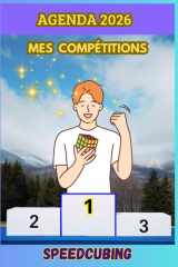 Agenda 2026 de mes compétitions Speedcubing (SPEEDCUBING EN FRANCE) (French Edition) cover image
