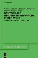 Deutsch als Minderheitensprache in der Welt - Strukturen – Kontakt – Identitäten cover image