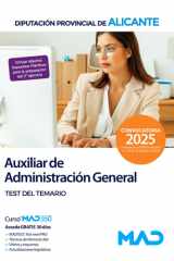 Auxiliar de Administración General de la Diputación Provincial de Alicante. Test del temario cover image