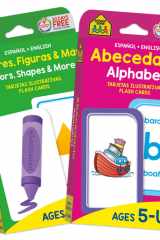 School Zone Preschool Bilingual Spanish/English 2-Pack Flash Cards: 112 Cards, Pre-K, Kindergarten, Tarjetas Ilustratives Español/Inglés, Alphabet, ... (Spanish/English Edition) (Spanish Edition) cover image