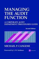 Managing the Audit Function A Corporate Audit Department Procedures Guide cover image