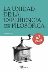 La unidad de la experiencia filosófica cover image