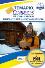 TEMARIO de CORREOS: Parte 1: Temario completo de correos: INCLUYE: Actualizaciones, tarifas, glosarios, casos prácticos y psicotécnicos y ¡30 ... TEST ... INCLUYE GLOSARIOS, TEST Y... ¡MUCHO MÁS!) cover image