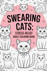 Swearing Cats: Stress-Relief Adult Coloring Book: Hilarious feline insults for relaxing, venting, and gifting cover image