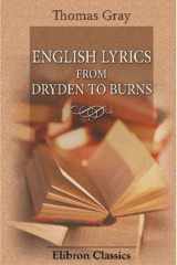English Lyrics from Dryden to Burns cover image