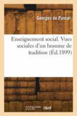 Enseignement social. Vues sociales d'un homme de tradition cover image