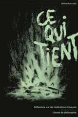 Ce qui tient - Réflexions sur les institutions mineures cover image