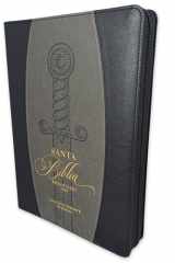 Biblia Espada Letra Super Gigante 19 puntos con Cierre RV1960 negro y gris con indice - Hebreos 4:12 cover image